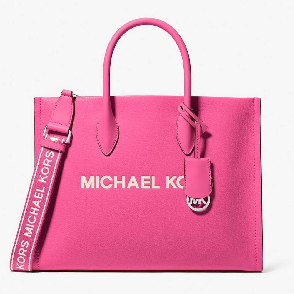 LN — Mirella Medium Pebbled Leather Tote Bag — Micheal Kors